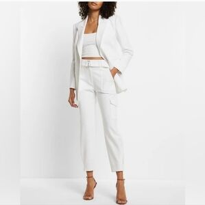 Express High Waisted High Rise Belted Cargo Pants 8L